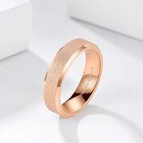 Popular Rose Gold Frosted Matte Brushed 4mm 6mm Tungsten Carbide Rings For Women, Men Wedding Engagement Bands