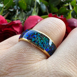 Very Beautiful Domed Polished Bright Opal 8mm Men Women Tungsten Comfort Fit Engagement Wedding Band