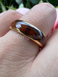 Dark Wood Inlay Domed Polished 8mm 6mm 4mm Men Women Tungsten  Comfort Fit Wedding Band Fashion Jewelry Ring
