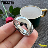Classic Popular Polished 2-10MM  Trendy Engagement Wedding White Tungsten Comfort Fit Rings Bands for Men Women