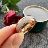 Super Sandblasted Gold 6/8MM Tungsten Ring for Men and Women Fashion Comfortable Fit Engagement Wedding Band