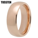 Amazing Domed Polished Finish Gold/Siver/Black Tone 6/8MM Tungsten Carbide Men Women Comfortable Fit Wedding Bands