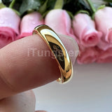 Trendy Jewelry 2/4/6/8/10mm Gold Plated Tungsten Ring For Men and Women Comfort Fit Couple Engagement Wedding Band