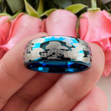Superb 6mm 8mm Cool Pattern Domed Finish Engraved Fashion Men Women Tungsten Engagement Wedding Comfort Fit Band