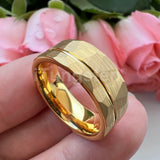High Quality Cool Hammer 8mm Men and Women Tungsten Comfort Fit Engagement Wedding Band