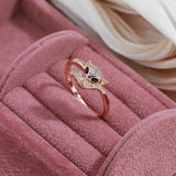 Amazing 14K Rolled Rose Gold Cute AAA+ Zircon Diamonds Full Paved Fox Rings For Women Party Fashion Gifts