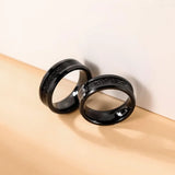 Fantastic High Polished Beveled Edges Black Silk Inlay Mens 8mm Tungsten Rings Wedding Band Engagement Rings Jewelry