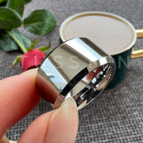 Amazing Stepped Beveled Great Workmanship 10/12MM Big Men Tungsten Rings Wedding Bands Fathers' Day Gift Jewelry