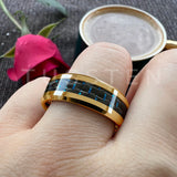 Black Blue Carbon Fiber Inlay Shiny Bevel Edges 6/8MM Men and Women Tungsten Comfort Fit Wedding Band