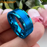 Trendy Jewelry Groove Polish Brush 8mm Classic Tungsten Engagement Wedding Band Forever Comfort Fit Ring Men Women