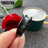 New Arrival Quality 6MM Tungsten 4MM Groove For Inlay Channel Polished with Shiny Dome Edges Wedding Bands