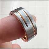 Amazing Flat Brushed Finish 8mm 2 GrooveTungsten Carbide Wedding Engagement Comfort Fit Ring/Band For Men Women