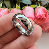Trendy Laser Engraved 6mm 8mm Fashion Tungsten Carbide Comfort Fit Ring for Men Women - Engagement Wedding Band