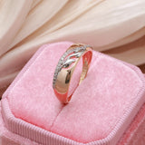 Stunning 14K Filled Rose Gold And Silver Tone Two Color AAA Zircon Diamonds Setting Luxury Rings - Fashion Jewelry