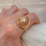 New Big Size Elegant Rolled 14K Rose Gold with AAA+ Cubic Zirconia Diamonds Rings - Bride Wedding Party Jewelry