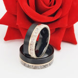 Matte Brushed Deer Antler Inlay 8mm Tungsten Carbide Comfort Fit Wedding Rings For Men Engagement Bands Jewelry