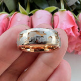Superb 6mm 8mm Cool Pattern Domed Finish Engraved Fashion Men Women Tungsten Engagement Wedding Comfort Fit Band