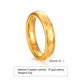High Quality Multi-faceted Rhombus 4mm/6mm Tungsten Wedding Rings for Couples - Men Women Promise Engagement Jewelry
