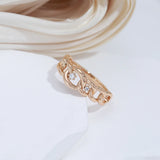 New Arrival High Quality 14K Rolled Rose Gold AAA Zircon Diamonds Curb Chain Rings For Women - Daily Jewelry