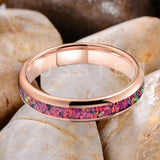 Charming Opal Ring Nice 4MM Color Women Tungsten Comfort Fit Engagement Wedding Bands Trendy Jewelry
