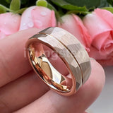 High Quality Cool Hammer 8mm Men and Women Tungsten Comfort Fit Engagement Wedding Band