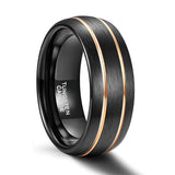 Super Double Blue Line Inlay Design 8MM Black Men Tungsten Carbide Engagement Rings Popular Jewelry Wedding Bands