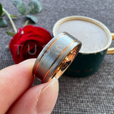 Excellent Grooved Polished Finish 8MM Trendy Gift Jewelry Men and Women Tungsten Engagement Rings Bands