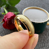Super Sandblasted Gold 6/8MM Tungsten Ring for Men and Women Fashion Comfortable Fit Engagement Wedding Band