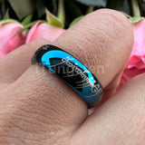 Trendy Laser Engraved 6mm 8mm Fashion Tungsten Carbide Comfort Fit Ring for Men Women - Engagement Wedding Band