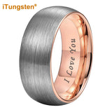 Superb Domed Band Laser Engraved 4/5/6/7/8/10mm Men Women Tungsten Carbide Comfort Fit Rings - Dailylife Jewelry