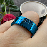 Beautiful 2 Grooves Finish Great Workmanship 8MM Men Women Flat Comfort Fit Wedding Band Tungsten Finger Rings