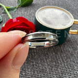 Charming 4MM Tungsten Blank Rings with 2MM Groove For Inlay Channel Polished Shiny Dome Edges Women Wedding Bands