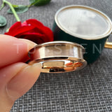 New Arrival Quality 6MM Tungsten 4MM Groove For Inlay Channel Polished with Shiny Dome Edges Wedding Bands