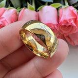 Trendy Laser Engraved 6mm 8mm Fashion Tungsten Carbide Comfort Fit Ring for Men Women - Engagement Wedding Band