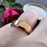 Wonderful High Polished Beveled Finish 6/8MM Men Women Tungsten Comfortable Fit Engagement Wedding Band Rings