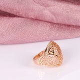 New Big Size Elegant Rolled 14K Rose Gold with AAA+ Cubic Zirconia Diamonds Rings - Bride Wedding Party Jewelry