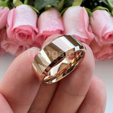 High Polished Beveled Finish Excellent Quality 8MM 6MM 4 Colors Comfort Fit Men Women Tungsten Carbide Wedding Band