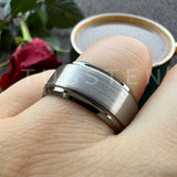 Classic Stepped Beveled Great Workmanship Big 10MM Mens Tungsten Wedding Bands Ideal  Fathers' Day Gift Jewelry