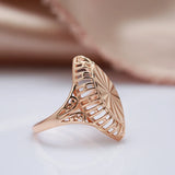 Awesome Hollow Textured New Gothic Personality Embossed 14K Rolled Rose Gold Rings for Women  Jewelry Wedding Party
