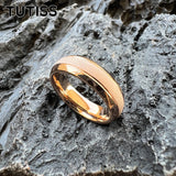 Superb 6/8mm Sandblasted Gold Tungsten Comfortable Fit Ring for Men and Women Fashion Engagement Wedding Band