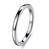 Pure Silver Color Tungsten 2mm/4mm/6mm/8mm Couple Engagement Rings Lovers Jewelry Wedding Bands for Men and Women