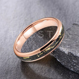 Pleasing Black Inlaid Gold Color Foil 4mm Tungsten Carbide Steel Rings  Wedding Ring for Men and Women Jewelry