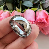 Trendy Laser Engraved 6mm 8mm Fashion Tungsten Carbide Comfort Fit Ring for Men Women - Engagement Wedding Band