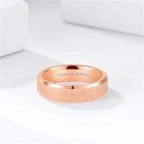 Popular Rose Gold Frosted Matte Brushed 4mm 6mm Tungsten Carbide Rings For Women, Men Wedding Engagement Bands