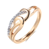 Marvelous New Micro-wax Inlay Filled 14K Rose Gold AAA+ Cubic Zirconia Diamonds Rings for Women - Fine  Jewelry