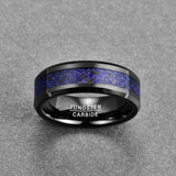 Black 8mm Blue Dragon Tungsten Carbide Soul Mate Ring for Men Wedding Jewelry - Best Gift for Men