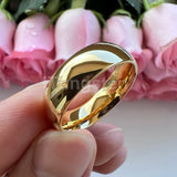 Trendy Jewelry 2/4/6/8/10mm Gold Plated Tungsten Ring For Men and Women Comfort Fit Couple Engagement Wedding Band