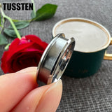 New Arrival Quality 6MM Tungsten 4MM Groove For Inlay Channel Polished with Shiny Dome Edges Wedding Bands