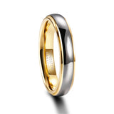 Fabulous Gold Plated Polished 4mm/6mm Tungsten Carbide Rings Men and Women Engagement Wedding Bands For Couple
