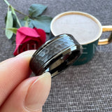 Fabulous Black/Gold/Rose/Original Color 8MM Men Women Comfort Fit Hammer Ring Tungsten Wedding Band